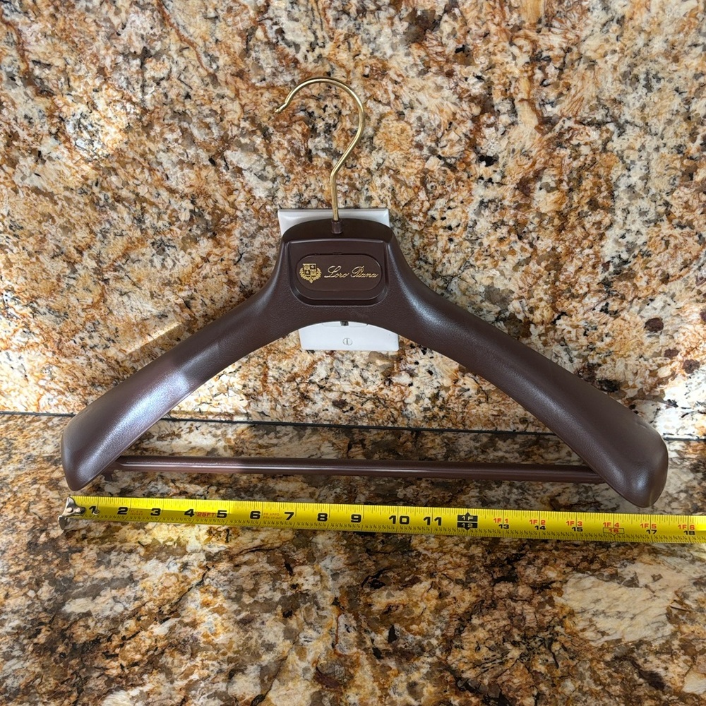 Loro Piana Brown Padded plastic Suit Hanger with Double Trousers Bar